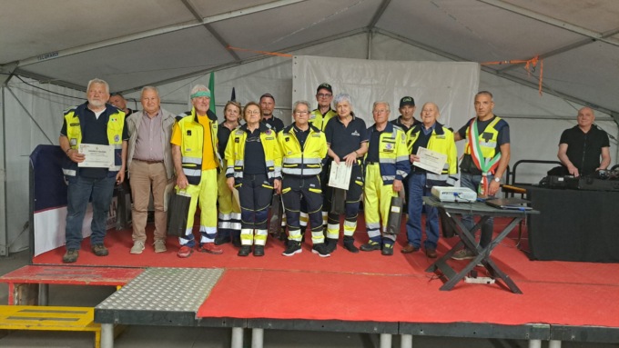 Vent’anni in tuta gialla: il traguardo della Protezione civile di Cologne