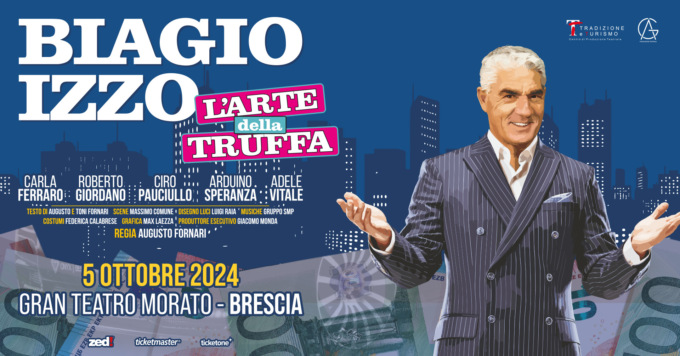 Biagio Izzo arriva al Gran Teatro Morato con “L’arte della truffa”