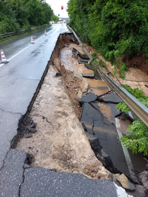 Maltempo, chiusa la Sp510 a Gussago in direzione Iseo