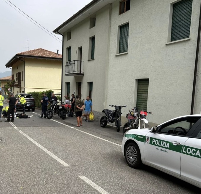 Scontro auto moto a Capovalle, arriva l’elisoccorso