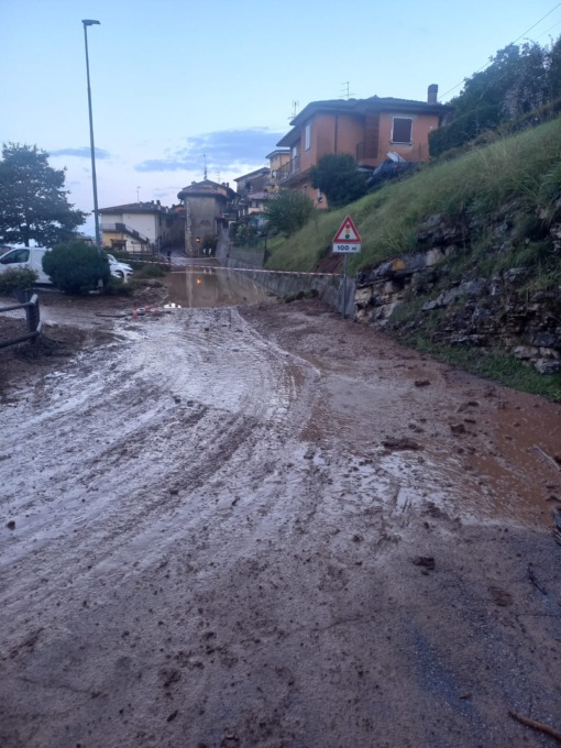 Maltempo, chiusa la Sp510 tra Gussago e Brione
