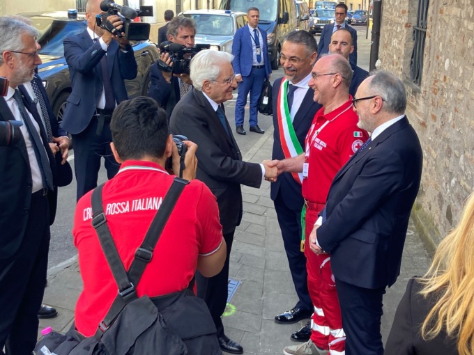 Il presidente Mattarella in visita al Museo della Croce Rossa di Castiglione delle Stiviere
