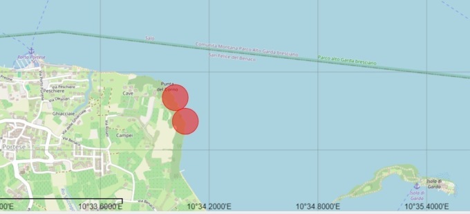 Frana a San Felice del Benaco, chiuso il passaggio dell’arenile e della zona lacustre