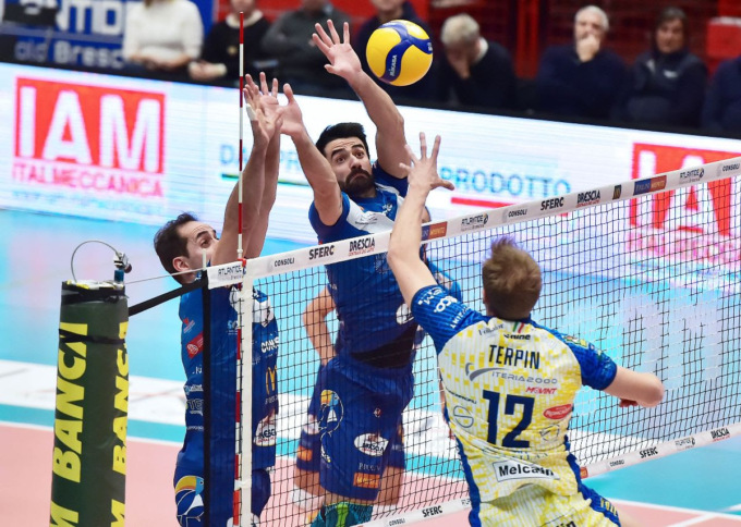 Alex Erati dell’Atlantide Pallavolo Brescia tra i migliori centrali di A2