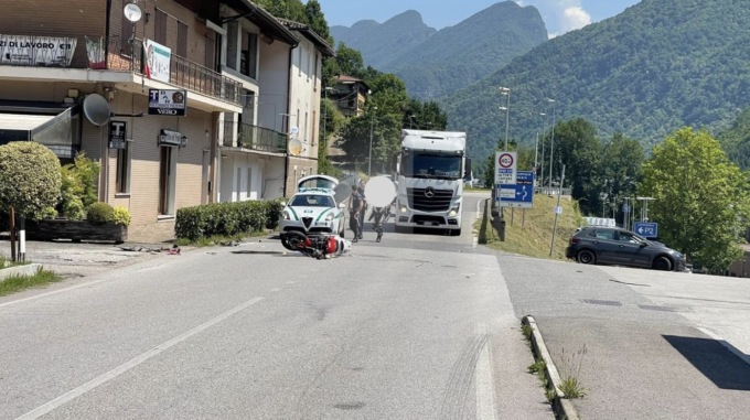 Vestone: scontro auto-moto sulla sp237