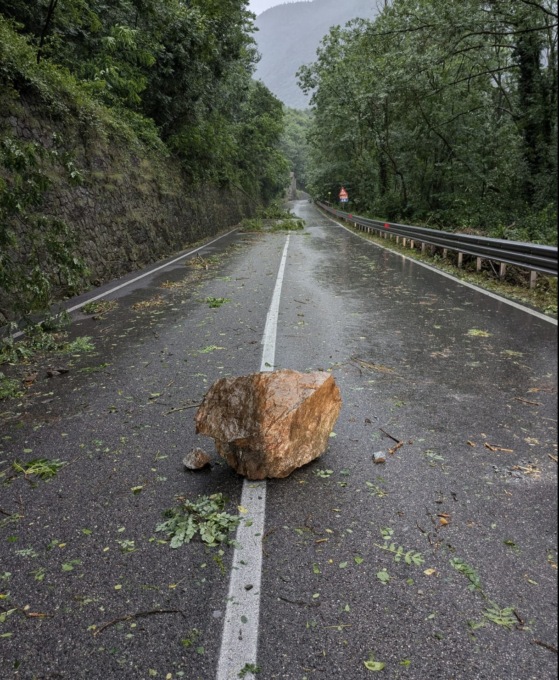 Berzo Demo: il maltempo fa cadere piante e massi che bloccano il traffico