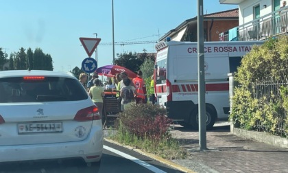 Brutta caduta in bicicletta a Sirmione