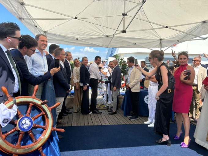 Matteo Salvini in visita sul lago di Garda