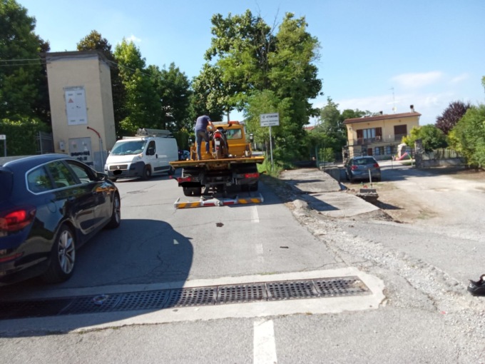 Scontro auto moto a Montichiari