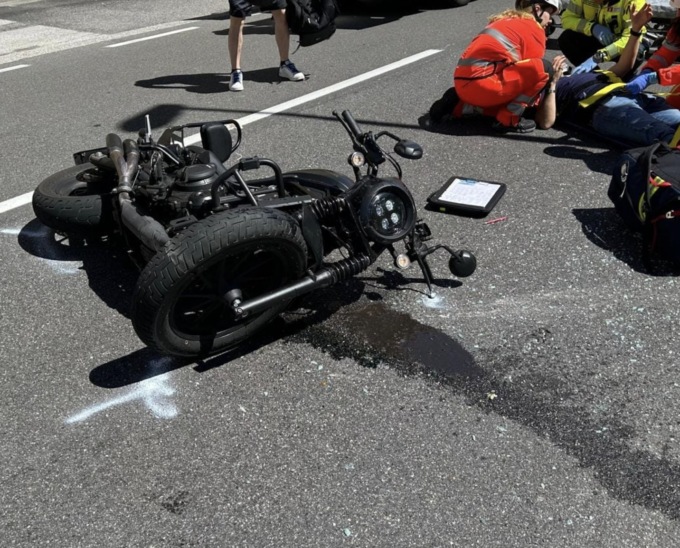 Scontro auto moto a Vestone