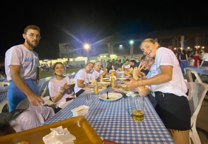 Alcuni momenti con i giovani a lavoro durante i giorni di "Tutti in Festa"