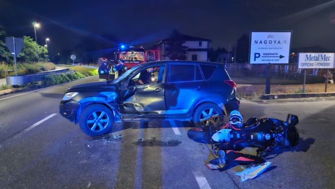 Incidente a Castegnato, centauro in gravi condizioni