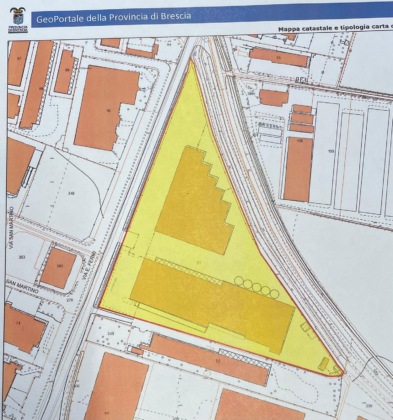 Area dell'Ex Consorzio visibile sulla Provinciale Brescia Cremona