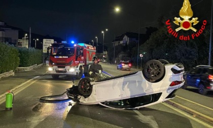 Scontro tra auto a Concesio, intervengono i Vigili del Fuoco