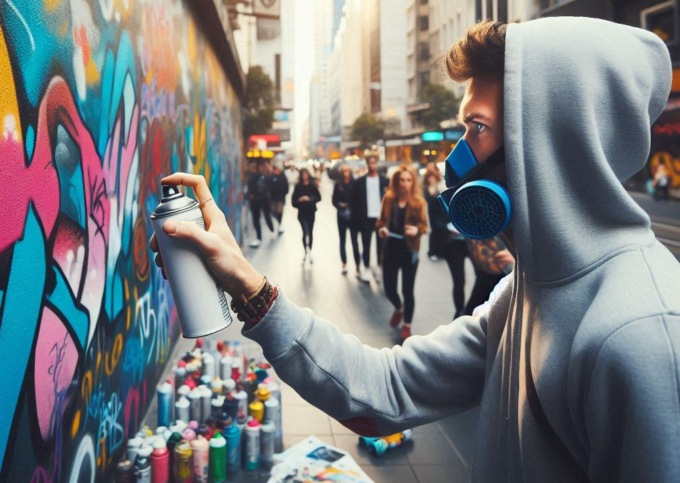 Sorpreso ad imbrattare il muro esterno degli Spedali Civili di Brescia: scatta la denuncia