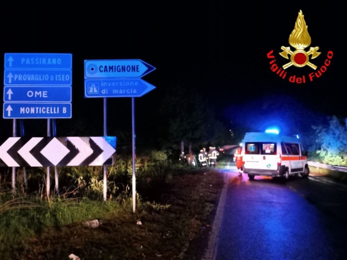 Schianto a Passirano, due feriti nella notte