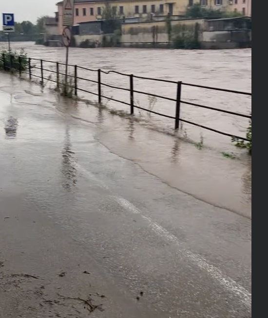 Gavardo: è esondato il fiume Chiese