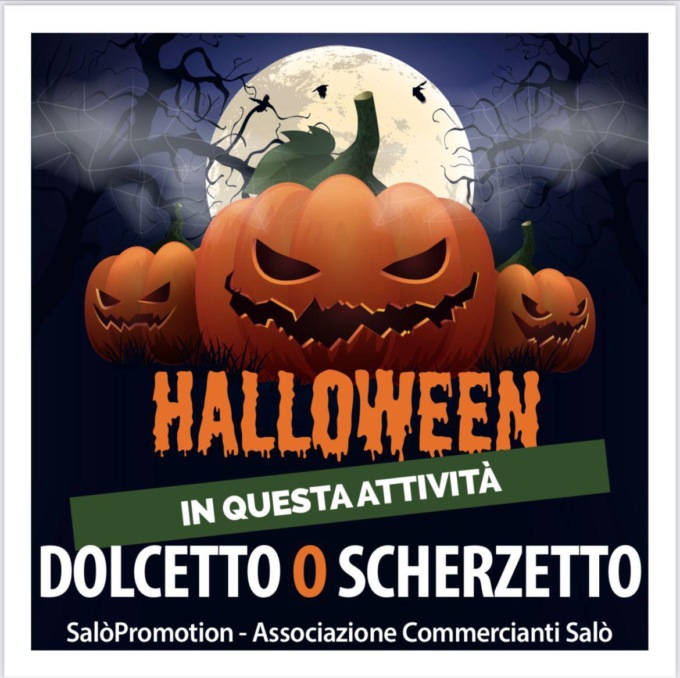 Halloween a Salò: caramelle e dolciumi offerti dai commercianti ai bambini che faranno loro visita
