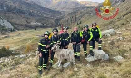 I Vigili del Fuoco traggono in salvo una capra in difficoltà tra Monte Matto e Monte Maniva