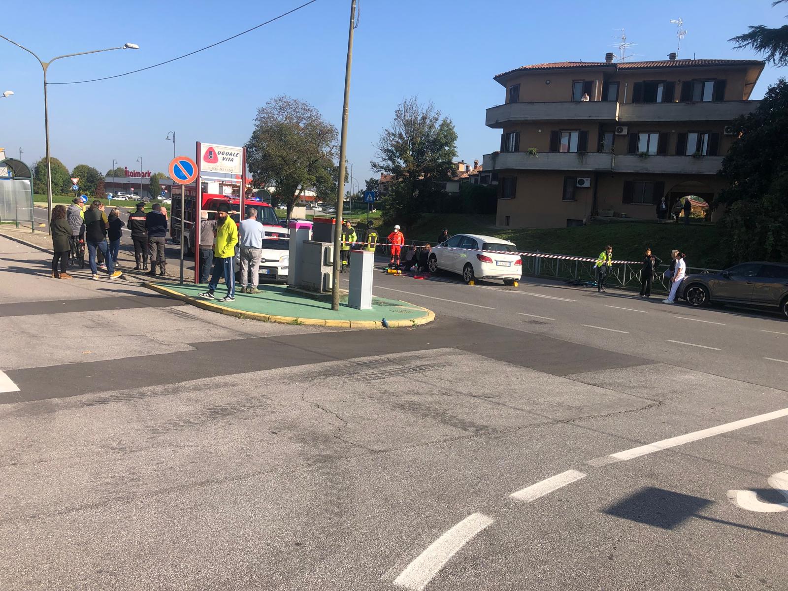 Investito un uomo a bordo della sua bicicletta