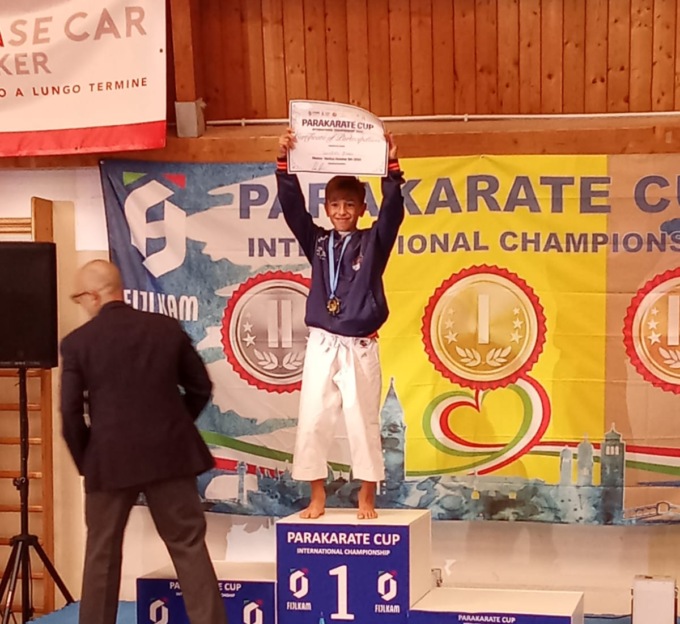 Parakarate Cup International Championship: Alessio della Garda Karate Team è medaglia d’oro