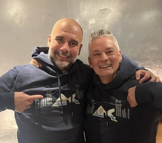 Pep Guardiola a cena a Brescia con Roberto Baggio