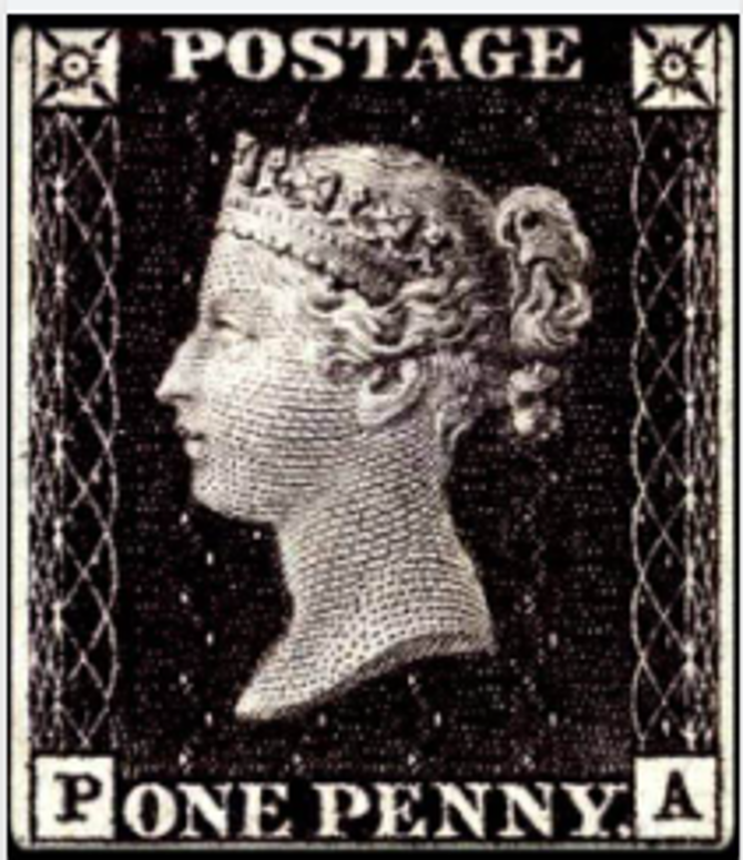 1840 Penny Black Il primo francobollo al mondo