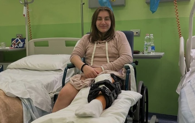 Angela Andreoli, la stella bresciana della ginnastica artistica operata al ginocchio