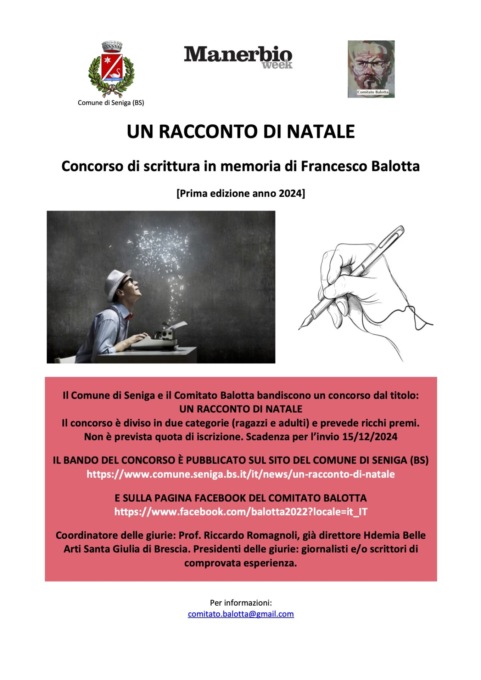 Concorso letterario: Manerbio week pubblicherà i vincitori