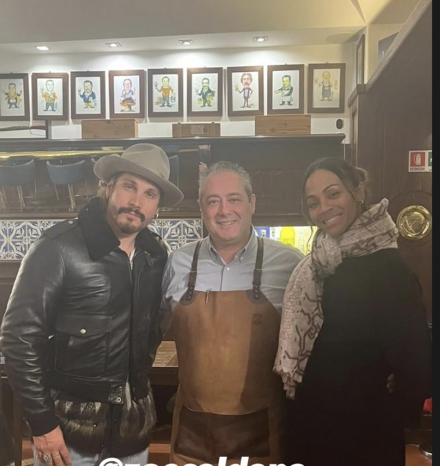 Zoe Saldana a Salò: con il marito a cena nella città benacense