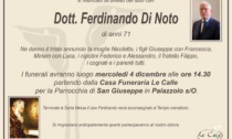 Addio a Ferdinando Di Noto, storico medico di famiglia e volontario dei Pensionati di Palazzolo sull'Oglio