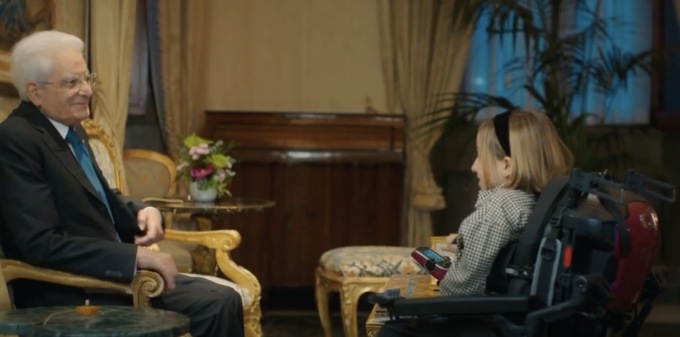 La piccola grande Maria Vittoria Belleri intervista il presidente Mattarella