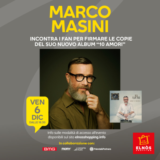 Marco Masini: il firmacopie a Elnòs Shopping