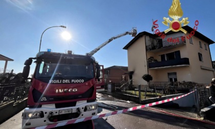 A fuoco una palazzina: paura a Gussago