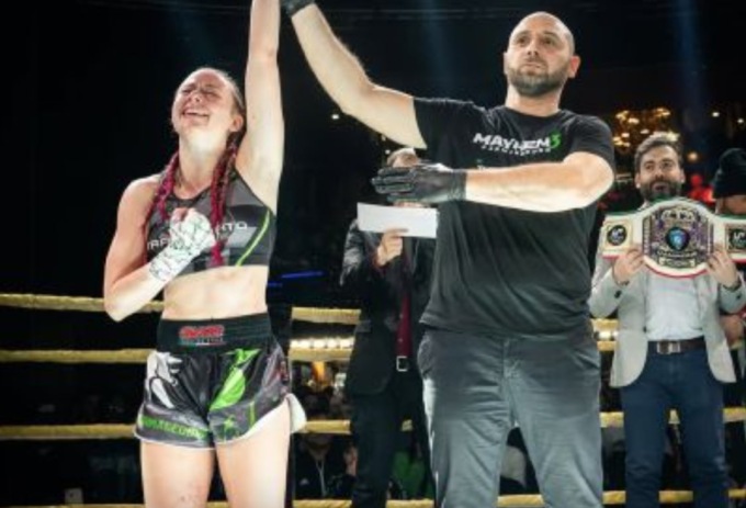 Allison Cucchi ha conquistato il titolo italiano Kickboxing Wako Pro 52 kg