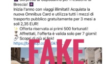 Falso profilo con il logo di Brescia Mobilità per promuovere false promozioni