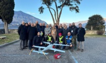 Primo trasporto di materiale sanitario con il drone sul Sebino