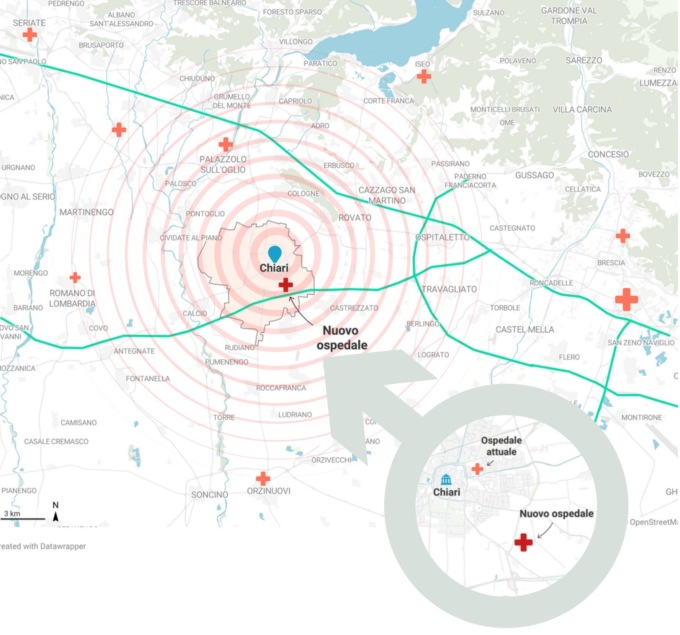 Un «grande passo» verso il nuovo ospedale di Chiari
