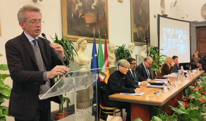 La sindaca di Brescia Laura Castelletti a Roma alla riunione del Consiglio nazionale Anci