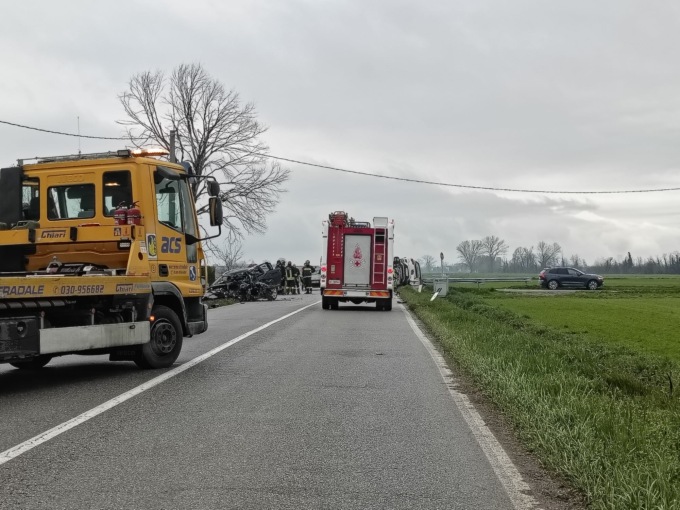 Frontale fra due auto a Gottolengo, arriva l’elisoccorso