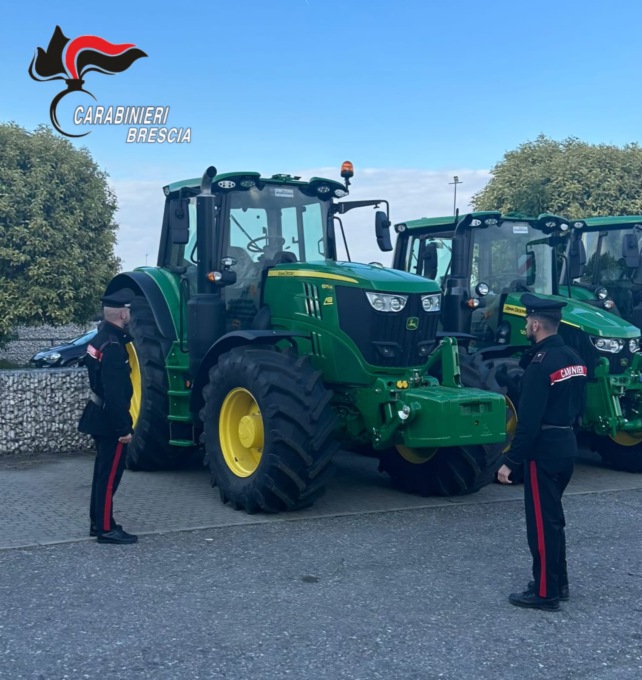 Furto di trattori anche nel Bresciano: arrestate otto persone in Romania