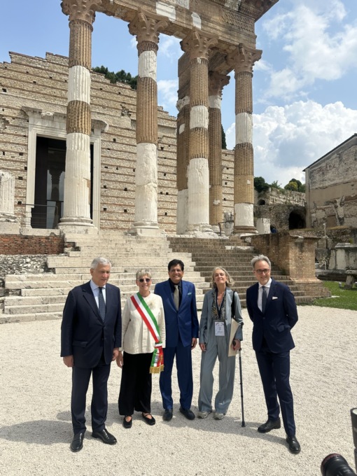 Il ministro Antonio Tajani a Brescia per il vertice economico Italia – India