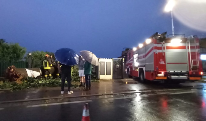 Maltempo, pioggia e vento sferzano la Franciacorta e l’Ovest Bresciano