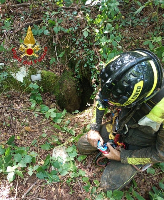 Cane cade in una grotta a Serle, intervengono i Vigili del Fuoco