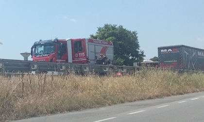 Sinistro a Montichiari sulla Sp236: scontro tra auto e mezzi pesanti