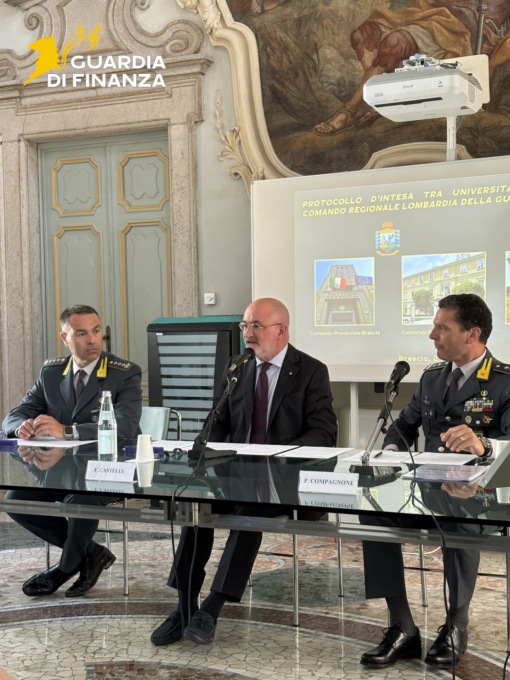 Università degli Studi di Brescia e Comando Regionale della Guardia di Finanza: firmato il protocollo d’intesa