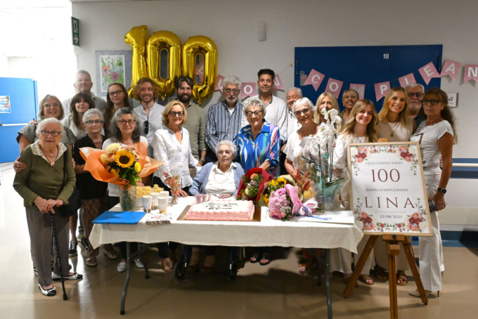 La signora Lina spegne 100 candeline: grande festa alla Rsa “Arici Sega”