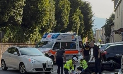 Scontro auto moto a Gardone Riviera