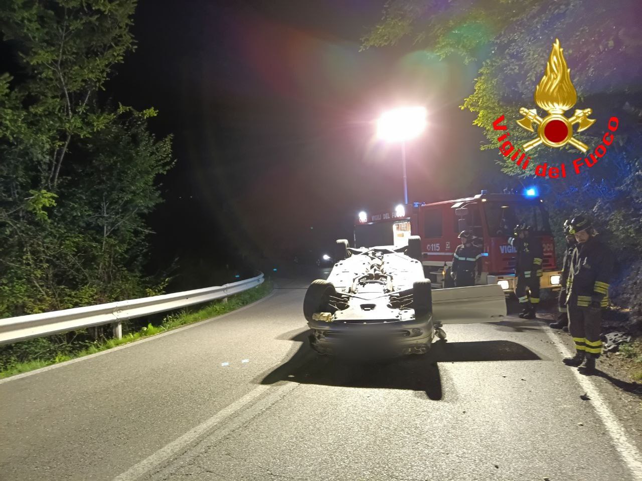 Auto si ribalta sulla Sp 115: paura a Tremosine