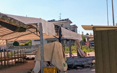 Rogo nell’area feste a Boschetti